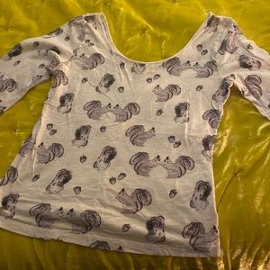 Anthropologie Squirrel Top